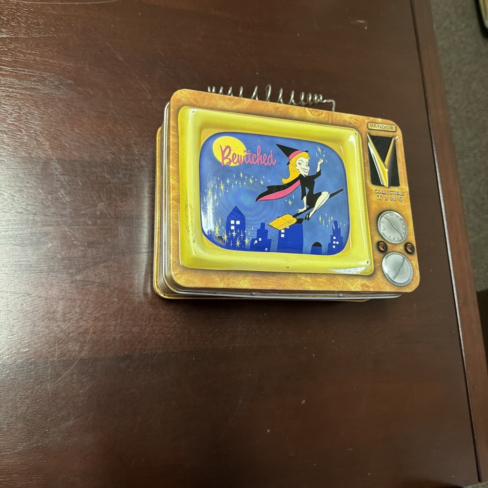 Vintage Bewitched 1999 Metal Lunch Box TV Antenna Handle Vandor Collectible Tin